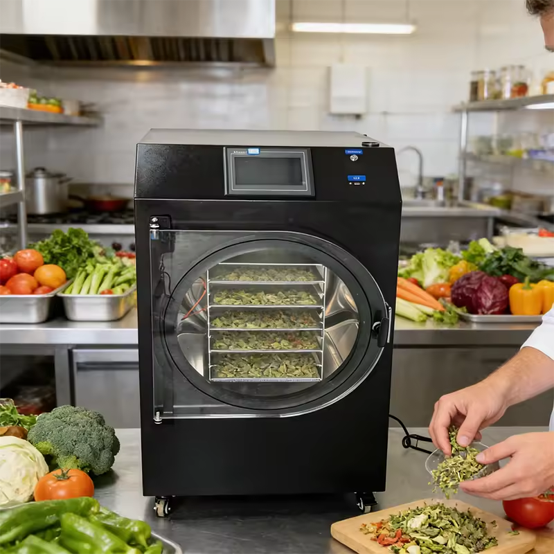 Automatic Home Mini Freeze Dryer Machine with Pump & Motor 5kg Capacity SUS304 Material Energy Saving