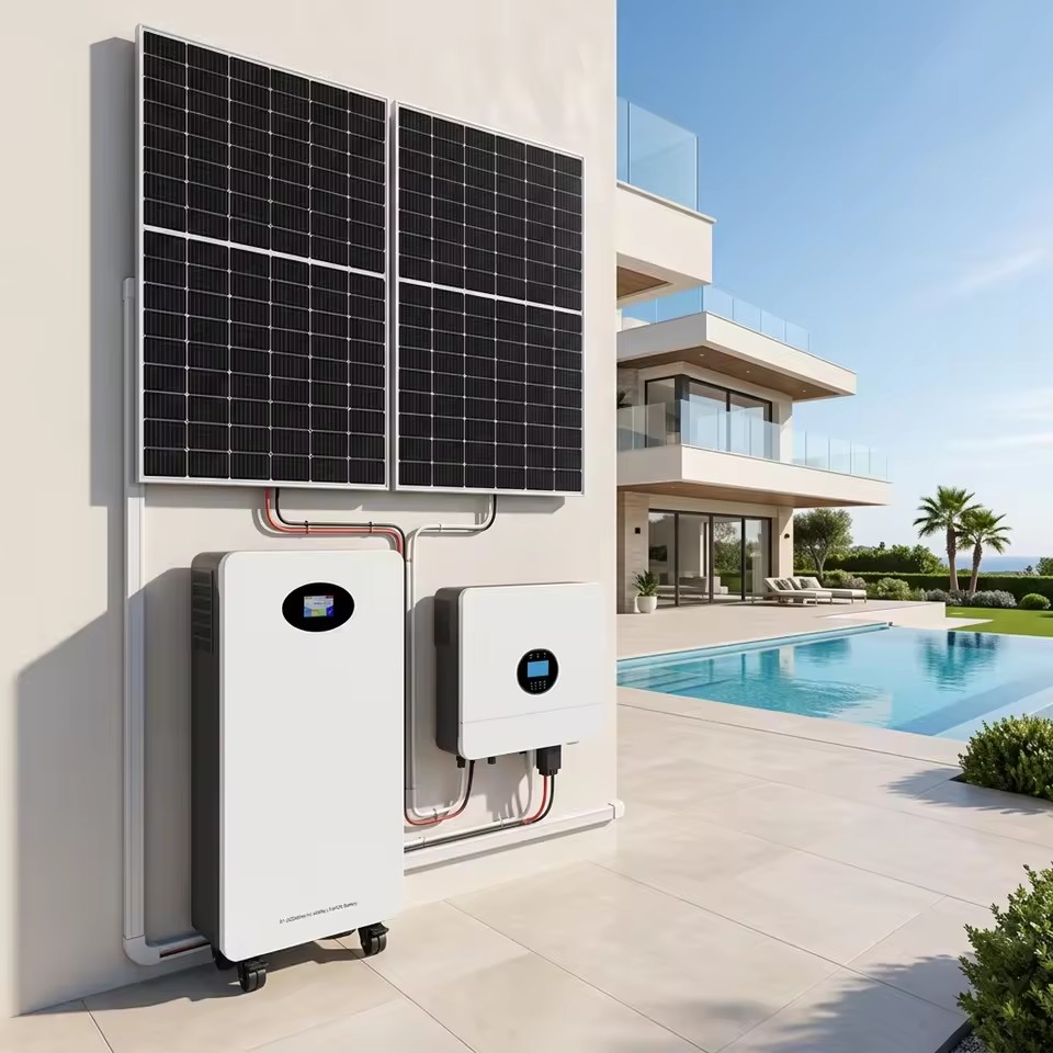 E-Nice Solar System Home Power 5KW 10kw 20kw Hybrid Solar with LFP Battery Solar Plant Cost for Home