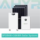 10kW Three Phase Hybrid Solar System with 16kWh Lithium Battery Energy Storage and 620W 9.92kW Solar Panels