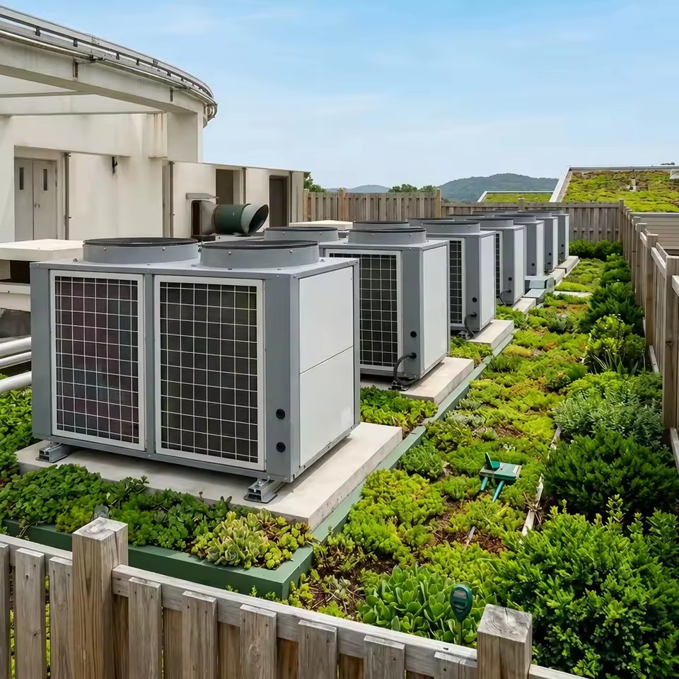 Air Source Heat Pump Multi-protection Circuit Anti-aging Shell 380V/220V Reliable Performance for Mixed-use Commercial Zones