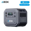 ABOK 2500W LiFePO4 Portable Solar Generator Solar Power Station 1200W Dual MPPT Pure Sine Wave Expandable Up To 10000Wh