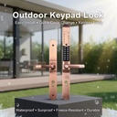 Outside Exterior Entrance Gate Lock Waterproof Mechanical Keypad Code Lock Combination Door Lock Anti-Rust