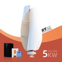 5kw Wind Solar Hybrid Residential Roof Mounted Small Vertical Axis Helix Wind Turbine Power Energy Wind Generator for Home Farm