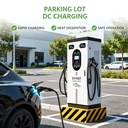 Solar DC Fast EV Charging Station CE Certified High-Power Floor-Mounted for Outdoor Parking Lot