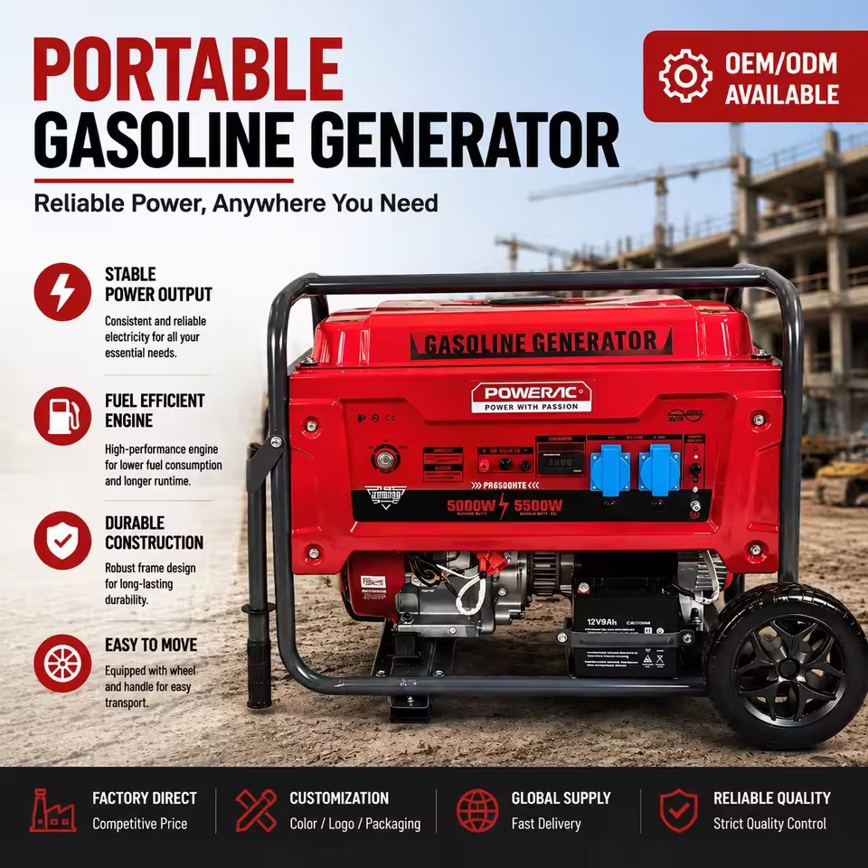 X-Men 3.5KW Portable Gasoline Genset / Auto Start 50/60Hz / 220V AC / Camping & Jobsite Power