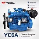 Yuchai YC6A Diesel Engine 132-165kW Generator Power Engine 1500R/1800RPM 50HZ/60HZ 6 Cylinder Industrial Diesel Engine