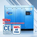 180HP 132kW Oil-Free Water Lubrication Screw Air Compressor for Medical Industry