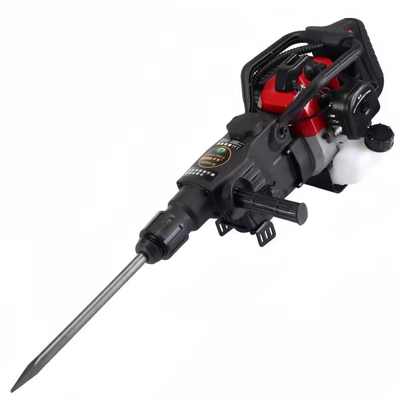 Powerful Hand Hold Gasoline Hammer 32.7CC 1800W Two-stroke Engine Portable Industrial Grade Petrol Jack Hammer Drill Drilling