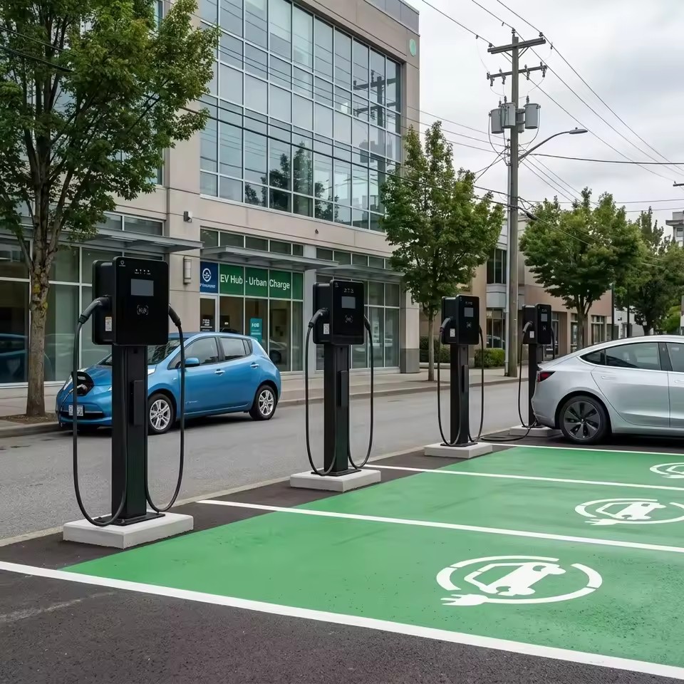 22kW Floor Mounted AC EV Charging Station with Load Balancing DLB & OCPP 1.6J Smart for Hotel EV Station