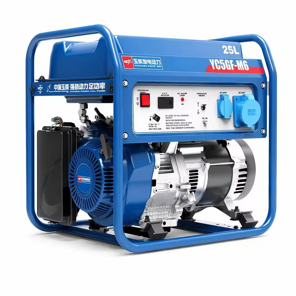 5kw Gasoline Generator 5.5kW Max Portable Power Generator Set Open Frame 25L Large Fuel Tank 14H Runtime Manual Star