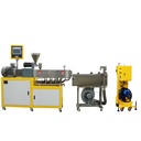 ZS-433 Co-rotating Parallel Twin Screw Pelletizing Granulator PET PP PE Energy Saving Automatic Extrusion Equipment 4KW Bearing