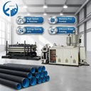 Plastic PE Hdpe Double Wall Corrugated PE DWC Dual · wall Corrugated Pipe Hose Extrusion Making Machine Production Line Extruders