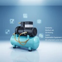 Variable Frequency Drive 1HP 110v/60hz 220v/50HZ 860w 2HP Silent Piston Type Oilless Aircompressor No Maintenance 10000H