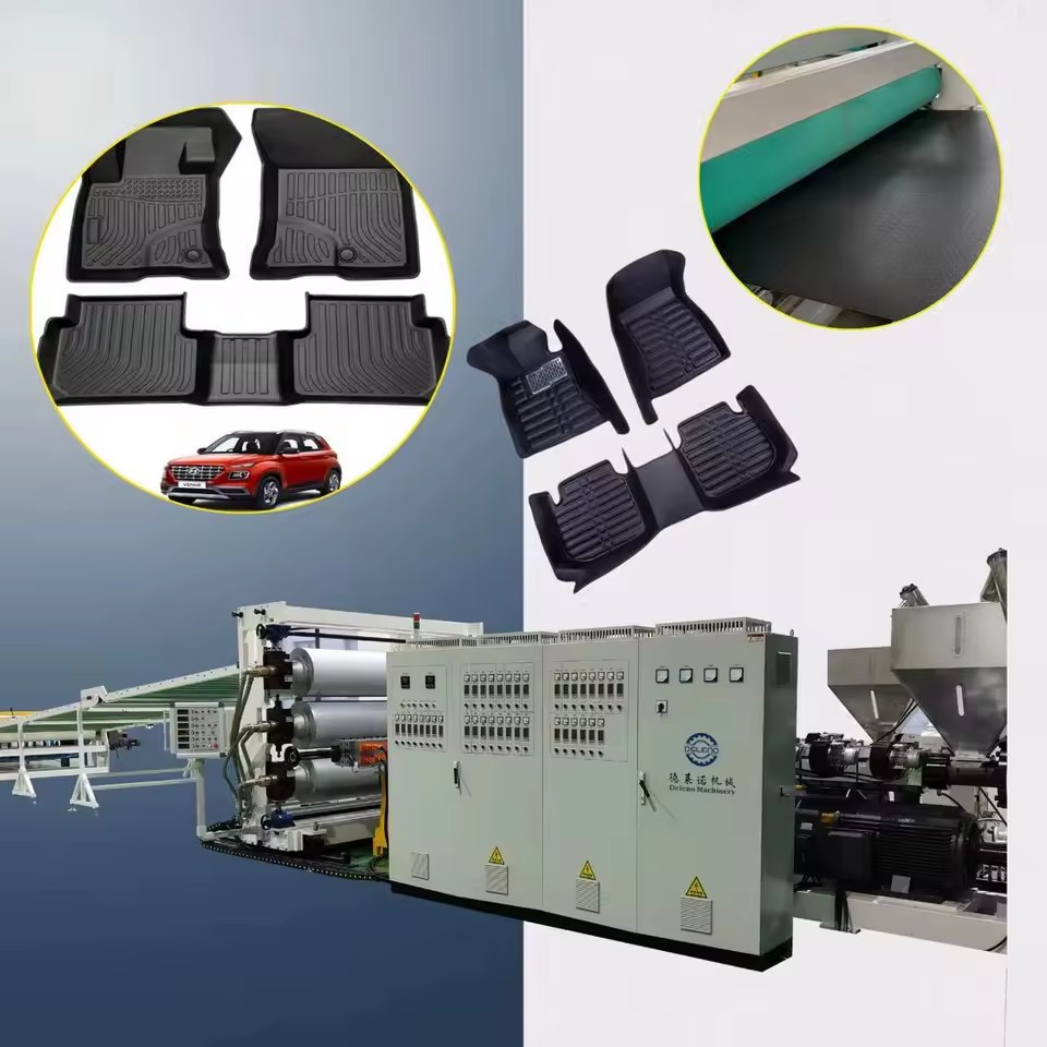 Factory Direct Sale Single-screw TPE/PP/PE Car Mat Production Line with Pump & Bearing High Productivity Eco-Friendly
