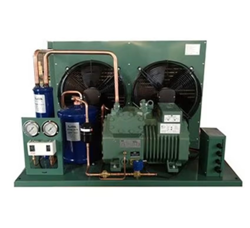 15HP Energy Saving Semi-Hermetic Refrigeration Compressor Condensing Unit with Motor 380V 11KW Cooling Capacity for Cold Rooms