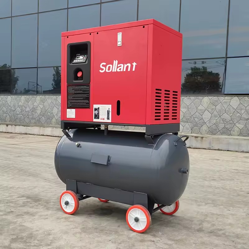 Energy Saving Single Phase 2-in-1 Screw Air Compressor 220V Portable Single Phase Air Compressor