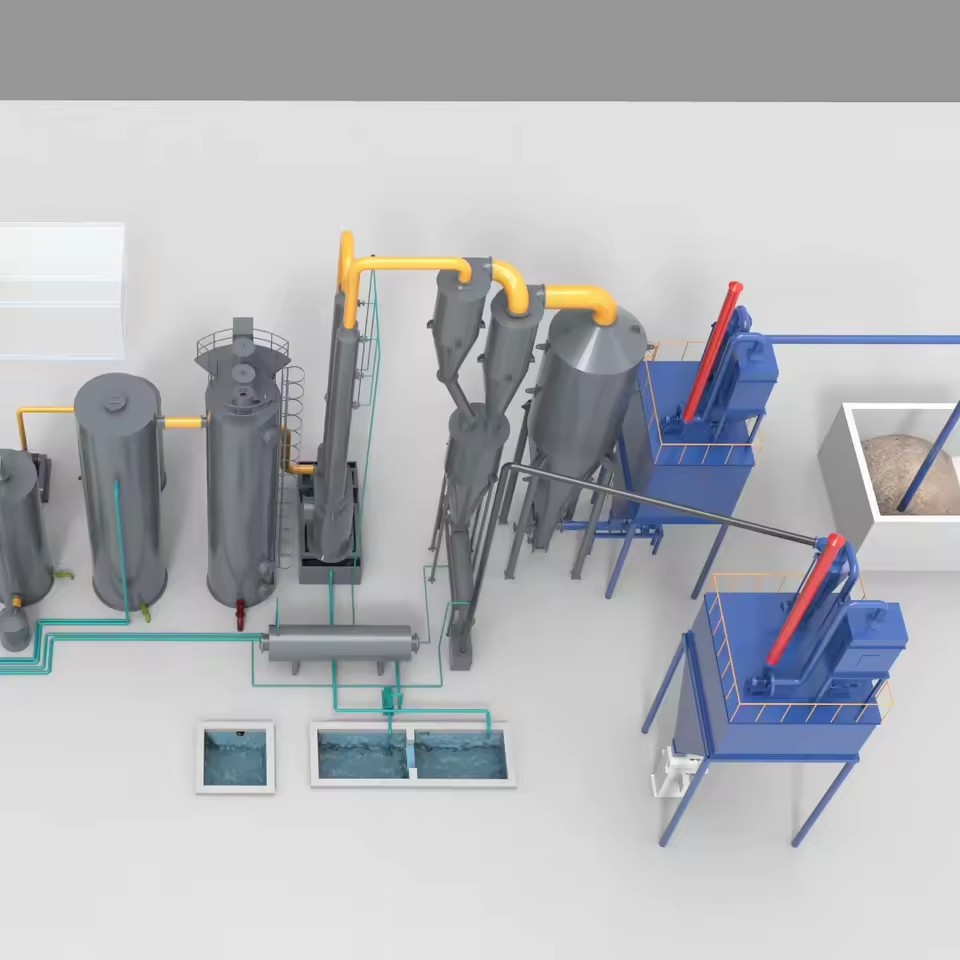 Wood Chips Biomass Gasification Power Plant Rice Husk Electricity Power Generation Gasification Plant