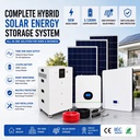5KW Complete Hybrid Solar System with 5.12KWh LiFePO4 Battery and Solar Panels