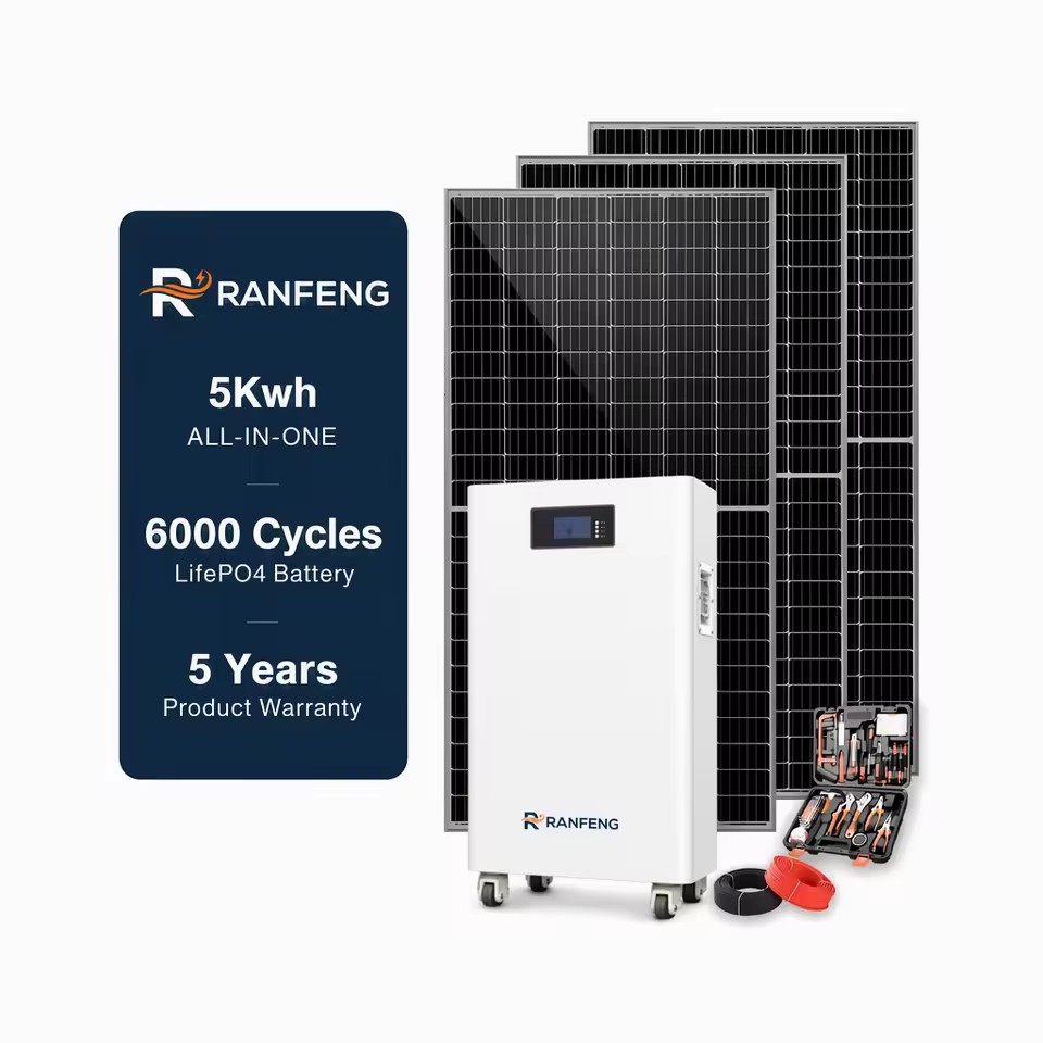 5kw Solar Power Station Off Grid Solar System All in One Lifepo4 Lithium Battery Solar Generator Home Power Supply Kit Project