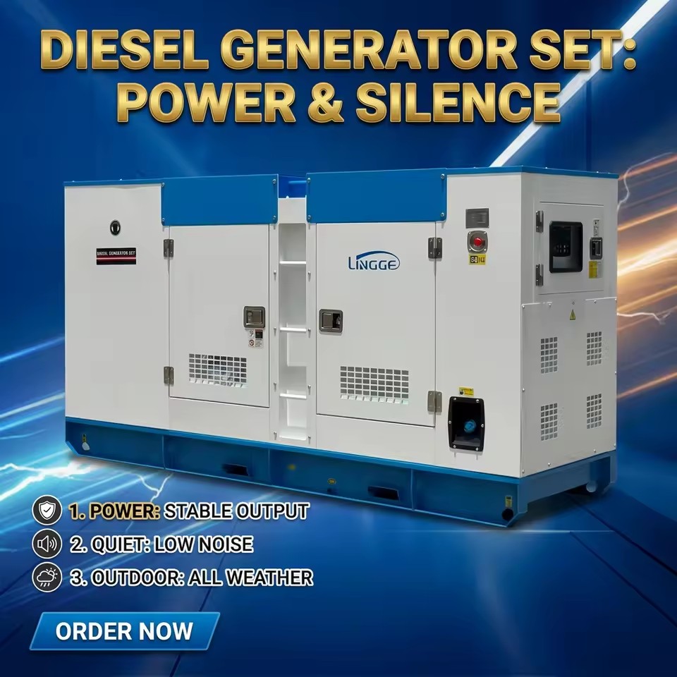 Super Silent Open Frame 20KW 30KW 50KW Diesel Generator Customizable 220V ATS Remote Soundproof Genset Home Industrial Power