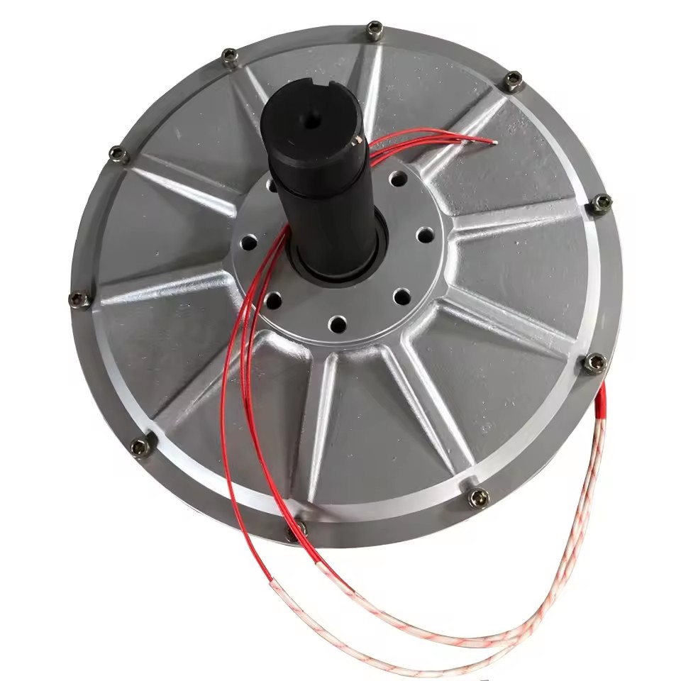 R&X CE Inner Rotor Low RPM Axial Flux Coreless 3kw 380VAC Vertical Axis Wind Turbine >95% Efficiency Permanent Magnet Generator