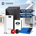 5kw 10kw 20kw Off Grid Hybrid Solar System Lifepo4 Lithium Battery Storage Home Power System Full Set PV Kit Complete Solar Kit