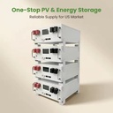 51.2V 32kWh 628Ah Stackable Split LiFePO4 Battery 0.5C Discharge off Grid Solar Storage System CAN Communication
