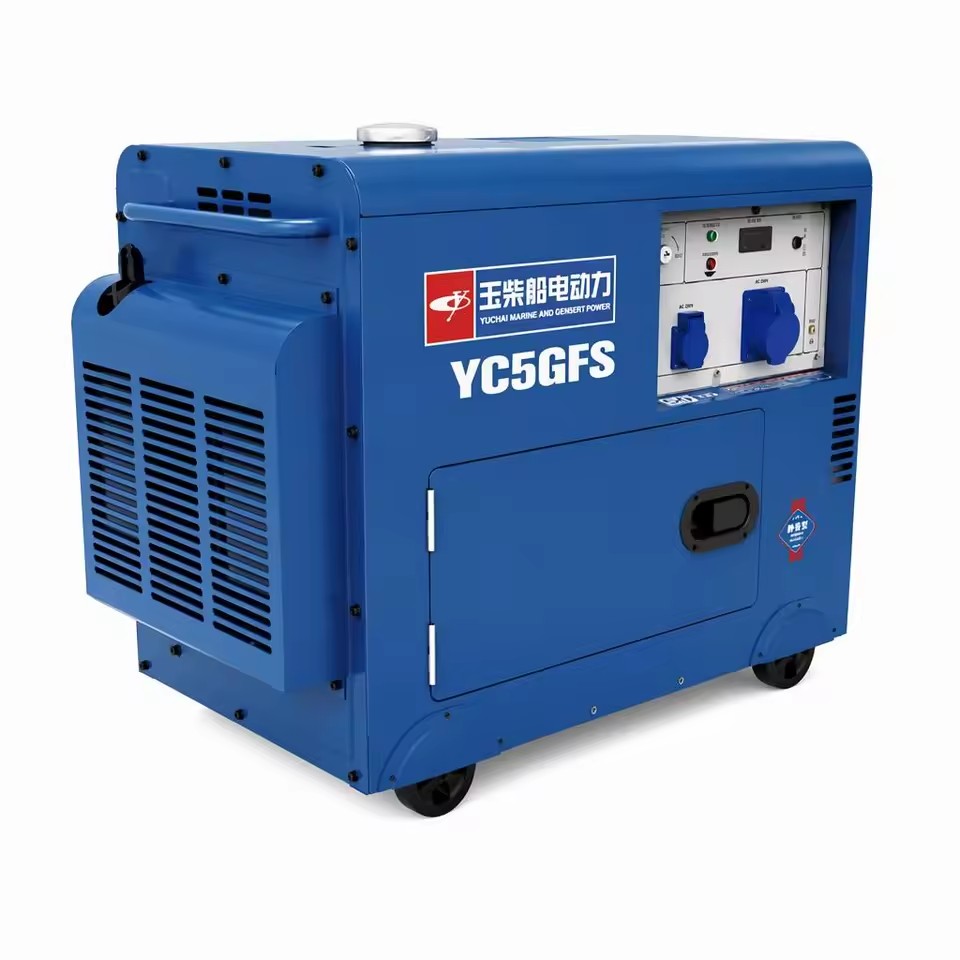Silent 5kw Diesel Generator 5.5kW Max Portable Soundproof Generator Set 3 Phase 400V Electric Start Emergency Standby Power Use