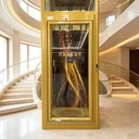 High-Quality Traction Home Elevator 400kg Rated Load, Automatic Electric Doors 2-5 Floor Stops for Villa & Residential Use