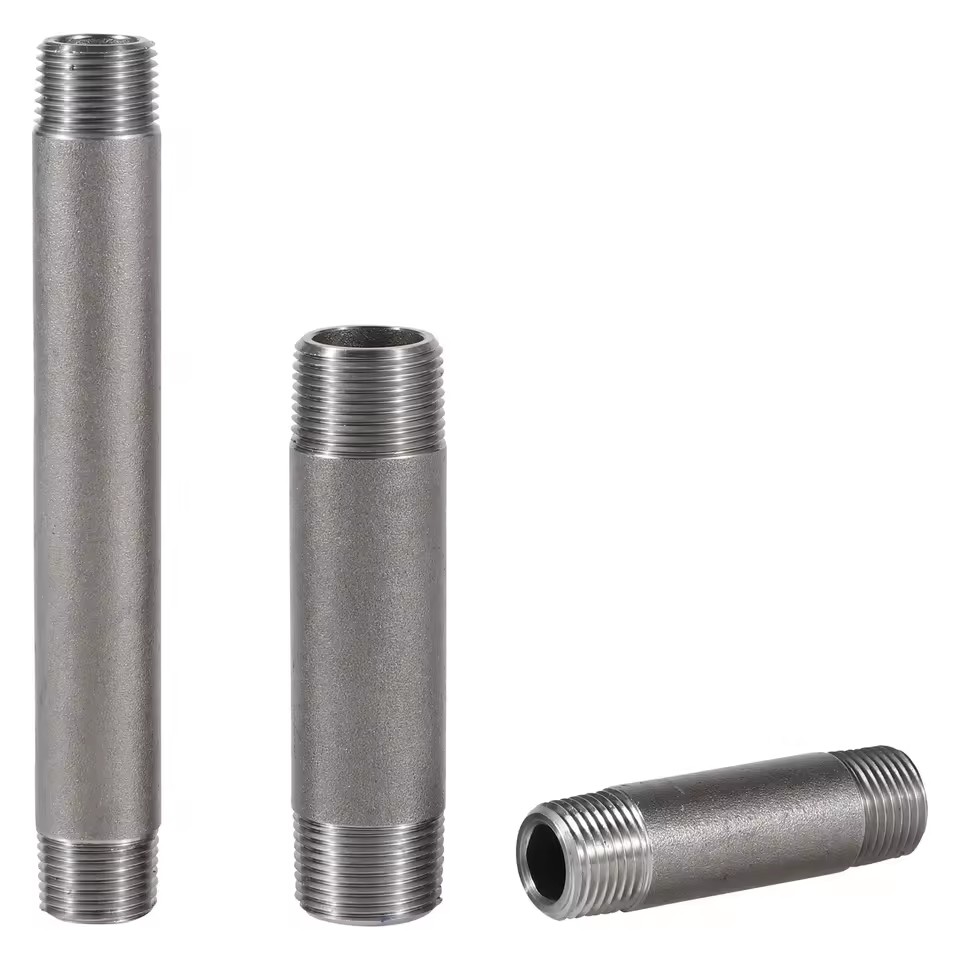 NPT Male Steel Pipe Nipple Straight ASTM A733 ASTM A106 Gr B 3/4" Close Thread End ASME B1.20.1 NPT Length 102mm (4 "); Sch 80