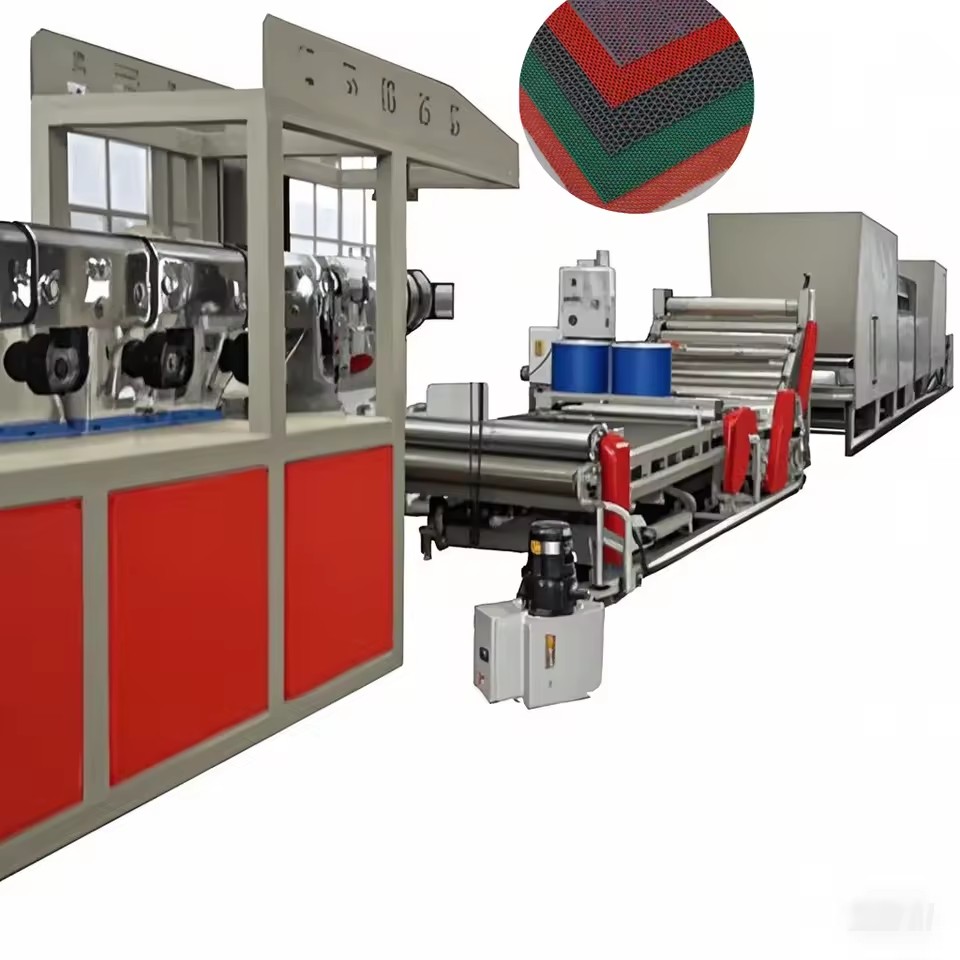 Anti-slip Double Color PVC S Flooring Mat Hollow Mat Extrusion Machines PVC Zigzag Mat Extruder Machine