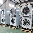 Commercial Fully Automatic Washer with Dryer Combo Heavy Duty Industrial Laundry Equipment Energy Saving for Laundromat/Hotel