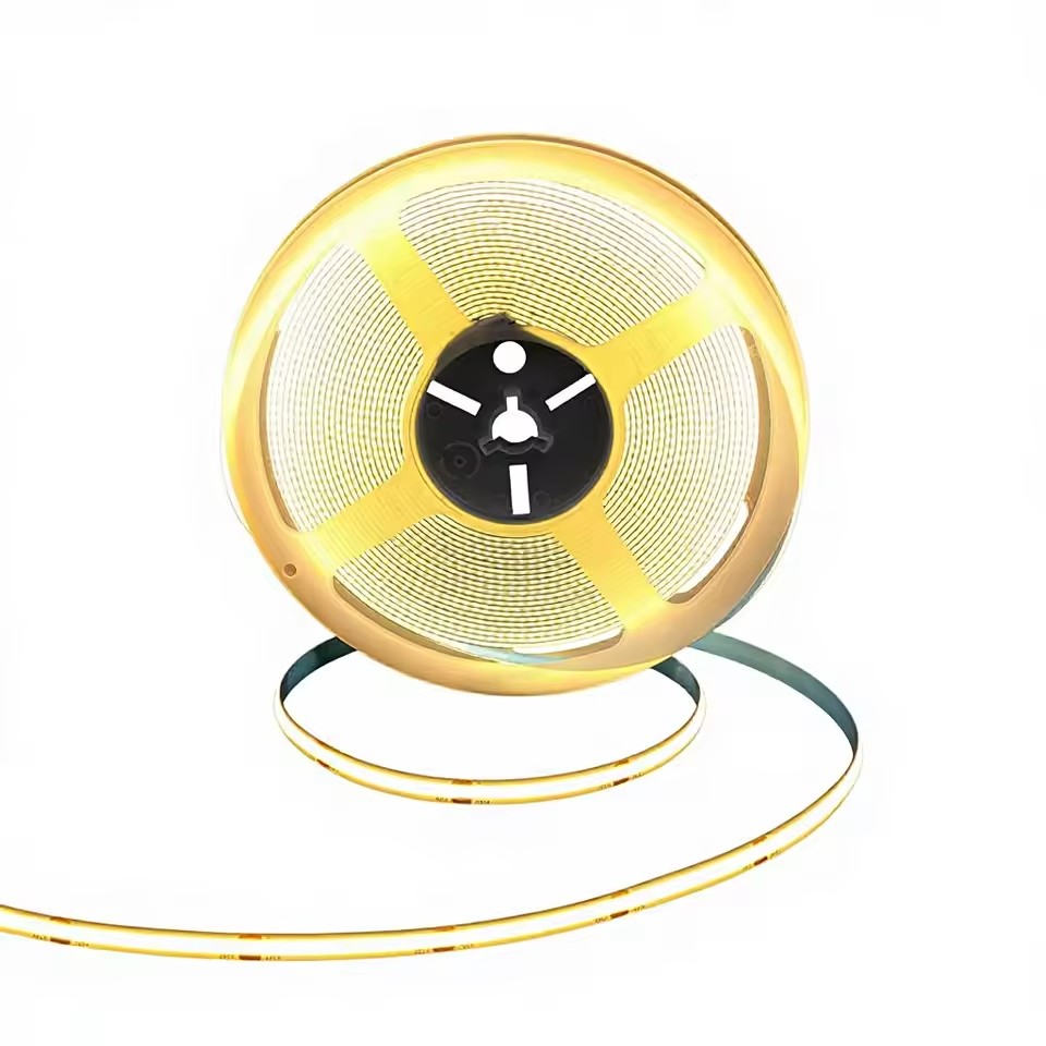 DC 24V 12V COB LED Strip Light 320LEDs/M High Brightness Flexible PCB 8mm with Adapter for Home Kitchen Cabinet Decor
