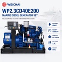 SCDC Weichai CCFJ30JW 30kw Marine Diesel Generator Set WP2.3 Series 1500/1800RPM Water Cooled Auxiliary Power for Fishing Boat