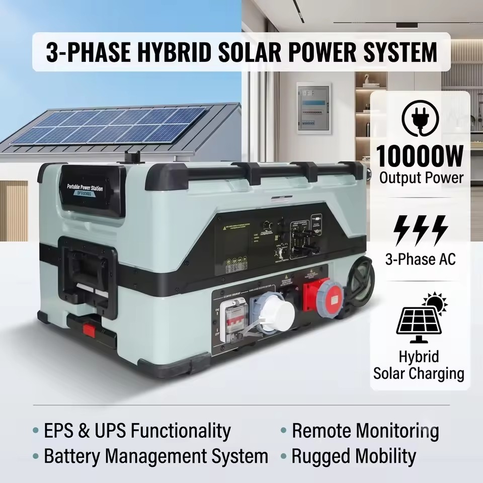 12Kw Solar Power Generator 10000 Watt Solar Energy System for Camping Three Phase Power Station with MPPT Controller