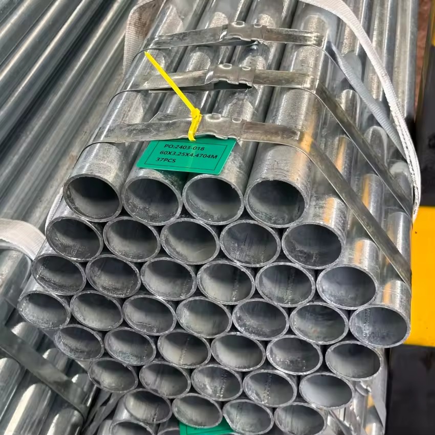 Pre Galvanized Round Carbon Steel Pipe ASTM Standard Welding Processing Customized