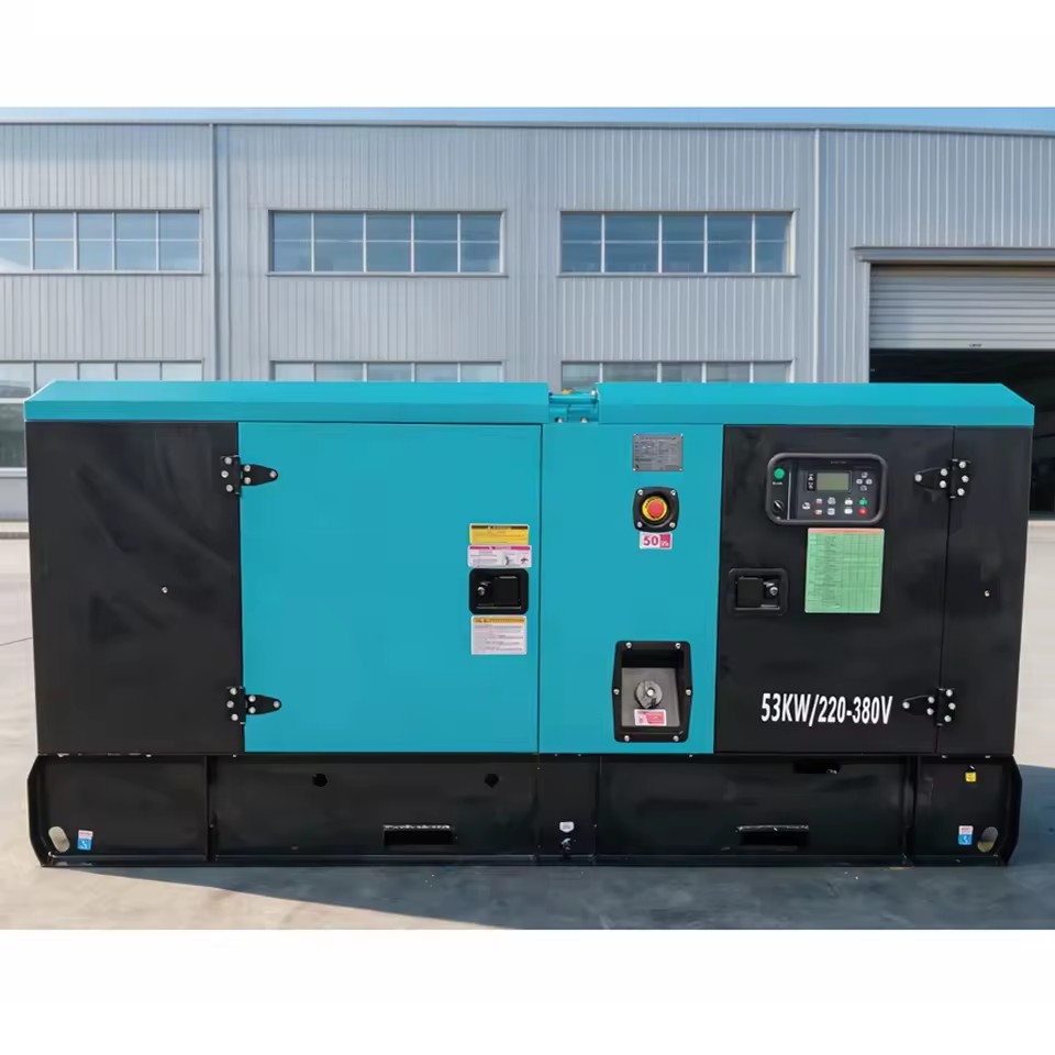 Silent Diesel Generator Set 53kw 400V 3 Phase High Performance Towable Utility Genset for Emergency Water Pumping Operations