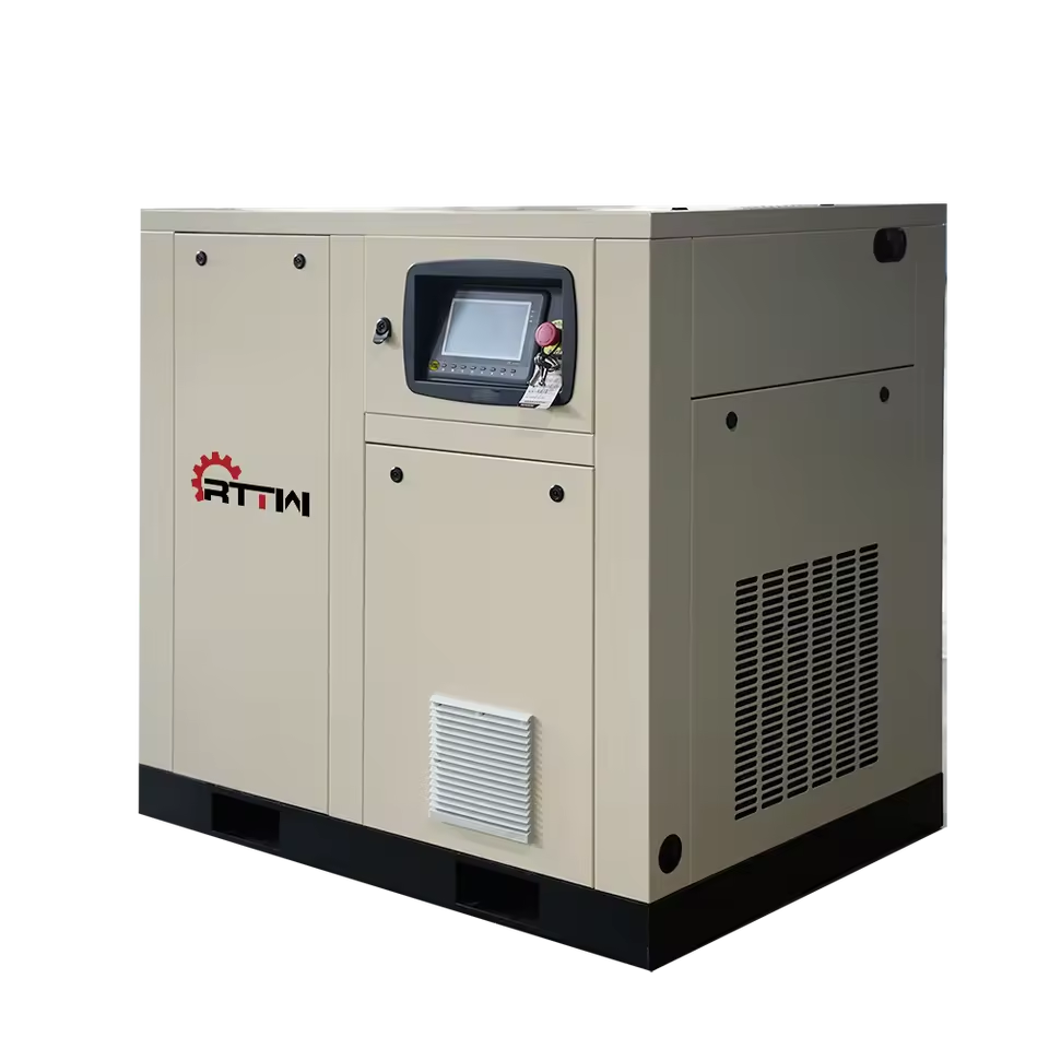 RTTW Factory 20HP Permanent Magnet White Air Compressor Industrial Grade for Factory Air Supply