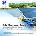 Floating Solar Microporous Aerator PV Oxygen 304 Stainless Steel 220V River Lake Sewage Aquaculture Pond Treatment High