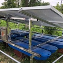 Floating Solar Microporous Aerator Stainless Steel 220V Outdoor Oxygenation Device for Fish Pond & Polluted Water Treatment