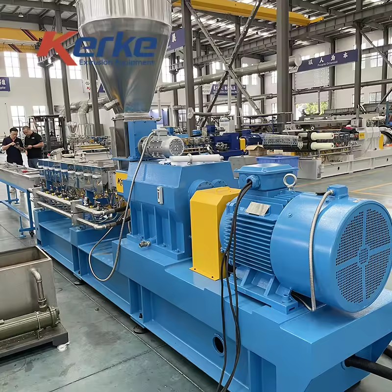 KTE-52B Water-cooling Strands - Twin-screw Plastic Extrusion Machinery Extruder Making Granules Machine