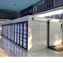 Energy Saving Display Walk in Cooler for Convenience Store with Transparent Glass Doors and Stable Cooling