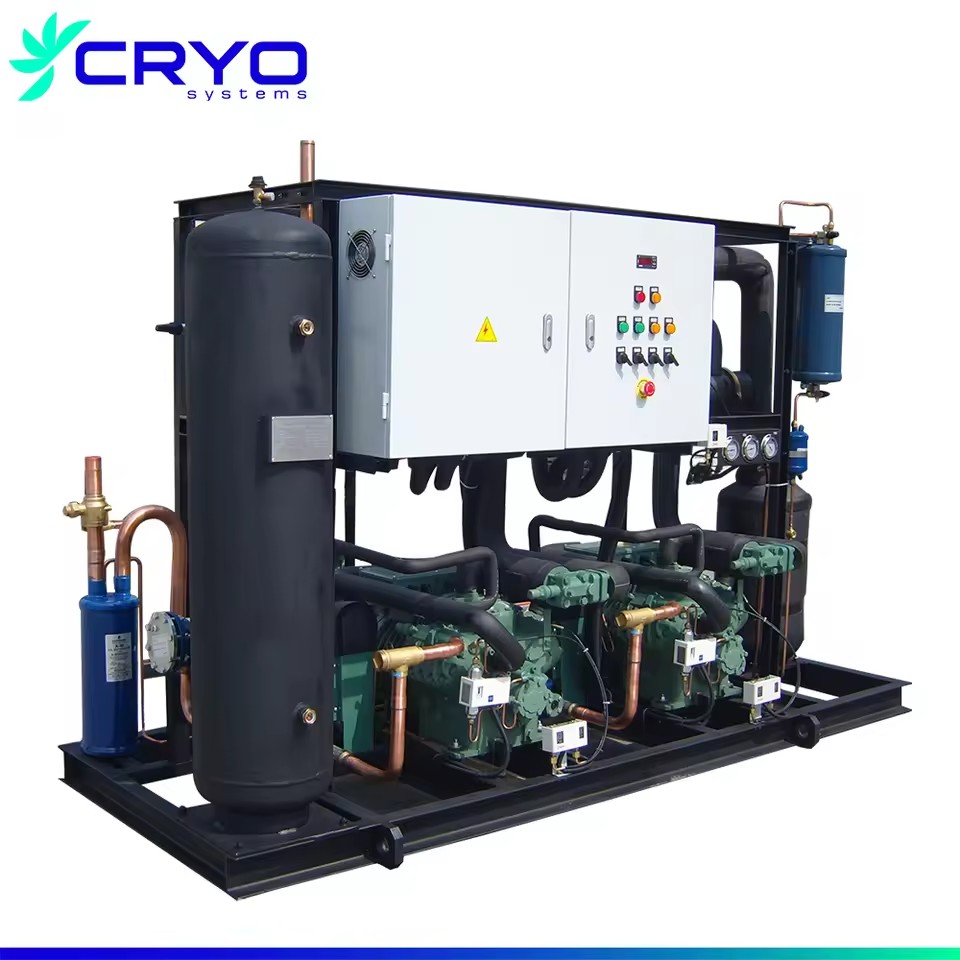 Blast Freezer Condensing Unit for Cold Storage with Parallel Refrigeration Energy Saving Engine & Pump Semi-Hermetic Compressor