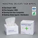WIPESTAR Industrial Delicate Task Wipers Solvent Resistant Low Lint Anti-static Cleaning Paper for Laboratory Optics Electronics