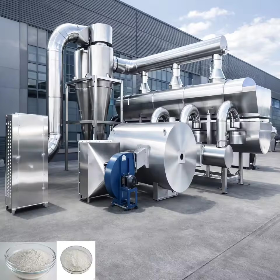 Industrial Stainless Steel Vibrating Fluidized Bed Dryer Drying Equipment for Sugar