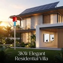 High Efficiency 3KW Wind Solar Hybrid System 48V Off Grid Power Kit With 560W Panel for Home Villa