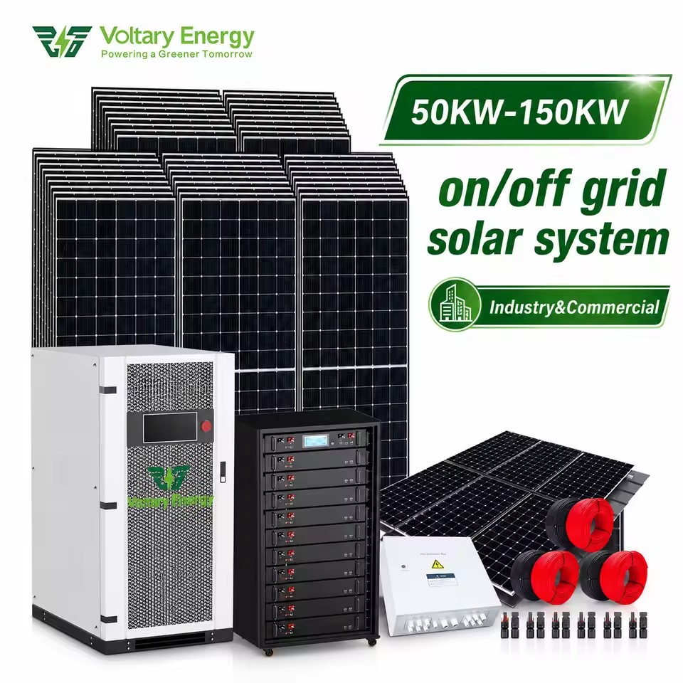 50/100KW off Grid Hybrid Solar System with MPPT Controller Lithium Ion Battery 10kWh Storage & 6000W Residential PV Kit
