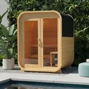 Triunity SUANA-SD All-In-One Electric Far Infrared 9KW Commercial Outdoor Modern Dry Steam Sauna Stove 1 Person Hemlock Anti-UV
