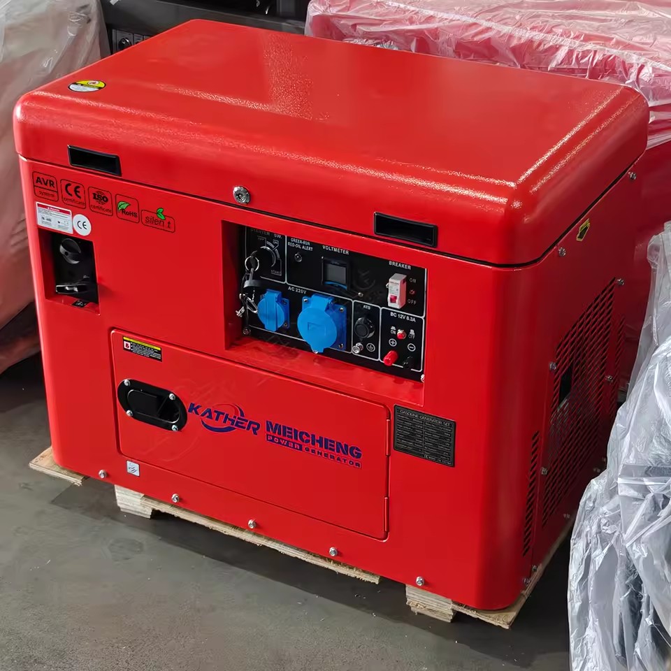 KATHER Single/Three Phase Soundproof 5KW 7KW 8KW 10KW 12KW Gasoline Generator Set For Home 110/220/380V Gas Generation Equipment