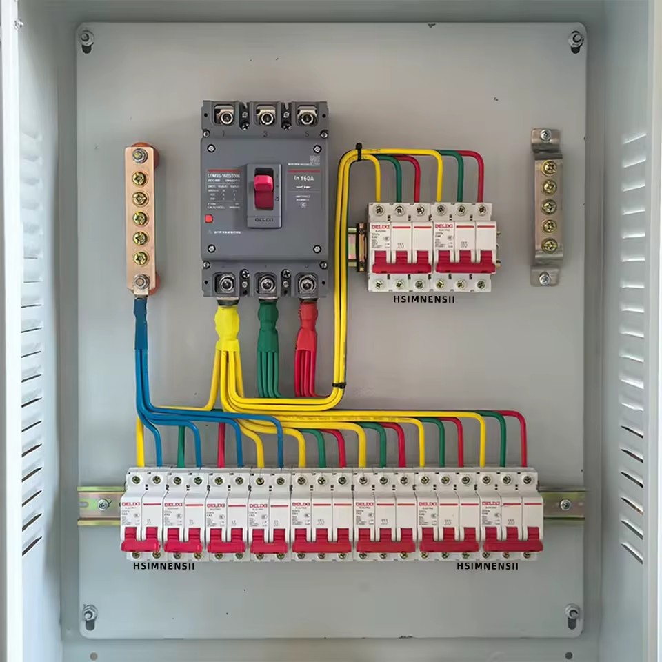 Pre-assembled 380V 3P4W Meter Cabinet Overload Protection Electrical Power Control Panel for Home Construction Site